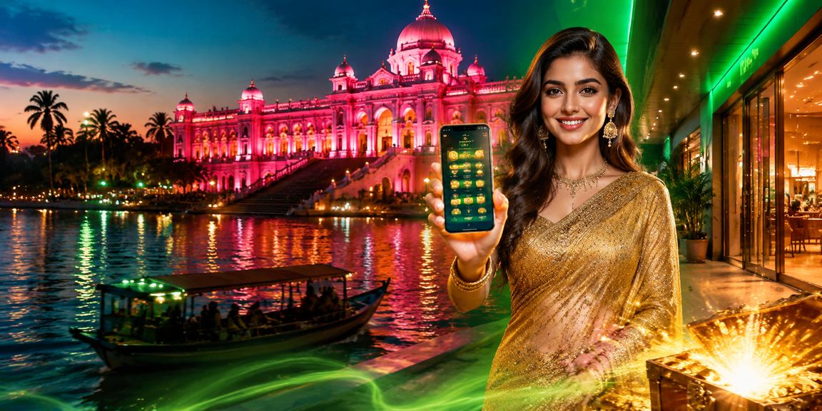 ঢাকায় মোবাইল অ্যাপে ক্যাসিনো লটারি খেলার দৃশ্য